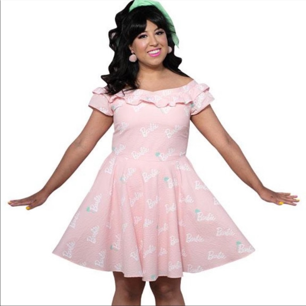 NIB Stitch Shoppe X Barbie™ Palm Tree Logo "Lizzy" Date Night Dress Size 1X